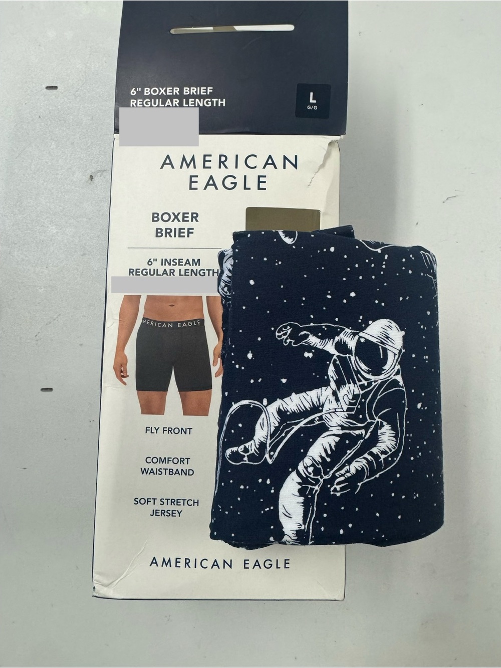 American Eagle Outfitters Men’s Navy Astronaut Boxer Briefs - 6" Inseam- New